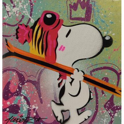 Painting Snoopy ski by Lemoine Mael | Painting Pop-art Acrylic, Graffiti Pop icons