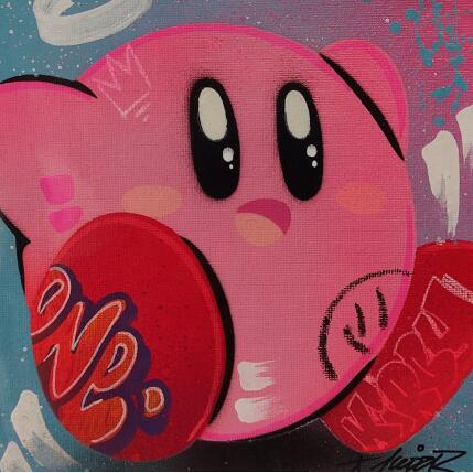 Painting Kirby by Lemoine Mael | Painting Pop-art Acrylic, Graffiti Pop icons