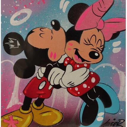 Painting Mickey Mouse et Minnie by Lemoine Mael | Painting Pop-art Acrylic, Graffiti Pop icons