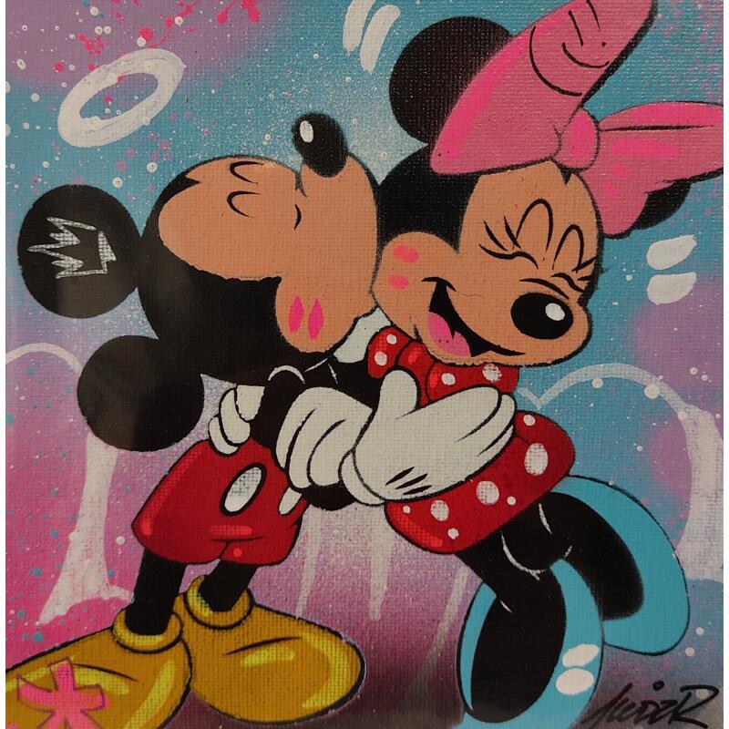 Painting Mickey Mouse et Minnie by Lemoine Mael | Painting Pop-art Pop icons Graffiti Acrylic