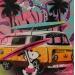 Painting Snoopy surf 4 by Lemoine Mael | Painting Pop-art Pop icons Graffiti Acrylic