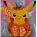 Pintura Pika citrouille por Lemoine Mael | Pintura Pop art Iconos pop Graffiti Acrílico