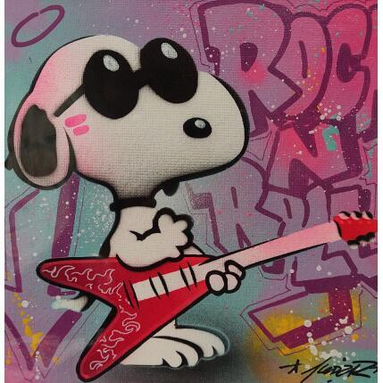 Painting Snoopy rock by Lemoine Mael | Painting Pop-art Acrylic, Graffiti Pop icons