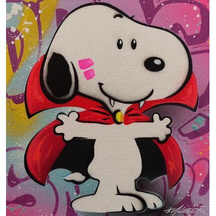 Painting Snoopy dracula 2 by Lemoine Mael | Painting Pop-art Acrylic, Graffiti Pop icons