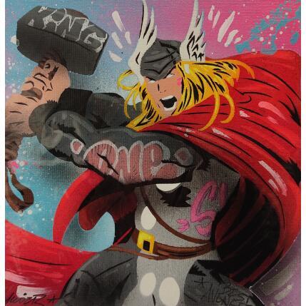 Painting Thor by Lemoine Mael | Painting Pop-art Acrylic, Graffiti Pop icons