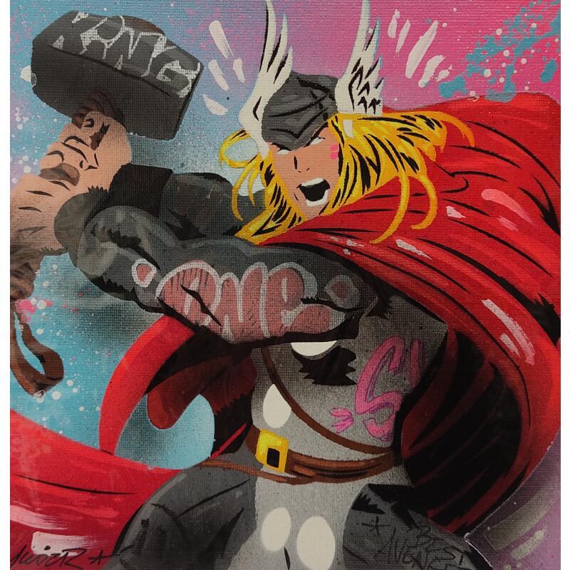 Painting Thor by Lemoine Mael | Painting Pop-art Pop icons Graffiti Acrylic