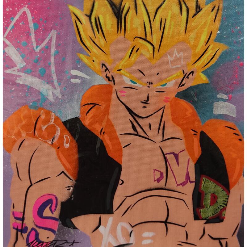 Painting Gogeta by Lemoine Mael | Painting Pop-art Pop icons Graffiti Acrylic