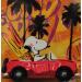 Painting Snoopy voiture surf 5 by Lemoine Mael | Painting Pop-art Pop icons Graffiti Acrylic