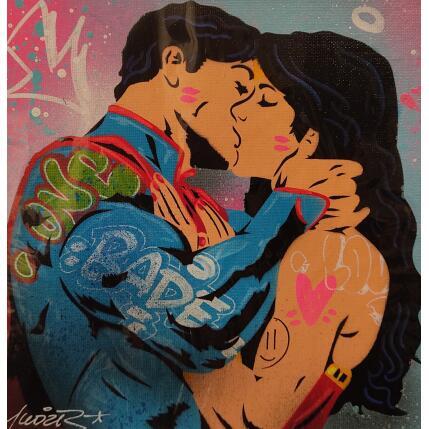 Gemälde Superman et Wonder woman von Lemoine Mael | Gemälde Pop-Art Acryl, Graffiti Pop-Ikonen