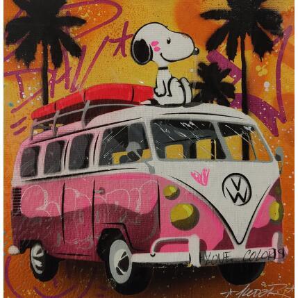 Gemälde Super van 4 von Lemoine Mael | Gemälde Pop-Art Acryl, Graffiti Pop-Ikonen