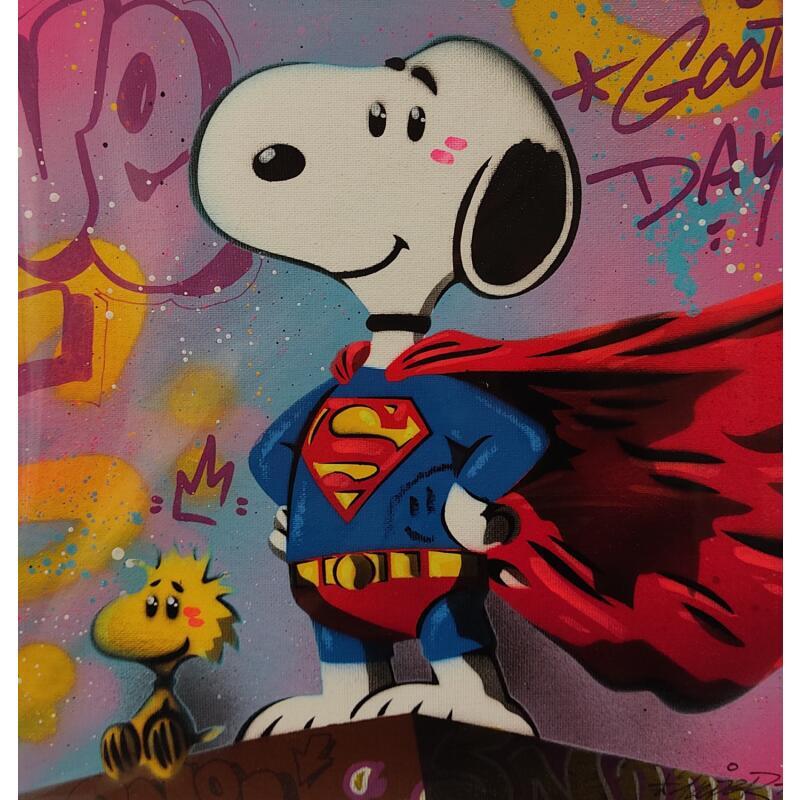 Painting Super Snoopy by Lemoine Mael | Painting Pop-art Pop icons Graffiti Acrylic