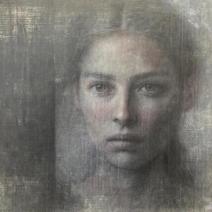 Painting Girl who looking at you in the mirror by Ivanova Margarita | Painting