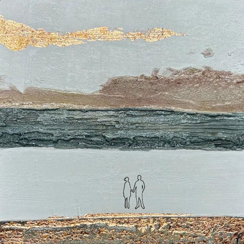 Pintura VOGLIA DI TENEREZZA por Roma Gaia | Pintura Tema Minimalista Acrílico Arena