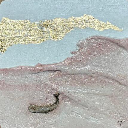 Peinture VERSO IL TRAGUARDO par Roma Gaia | Tableau Matiérisme Acrylique, Sable Minimaliste