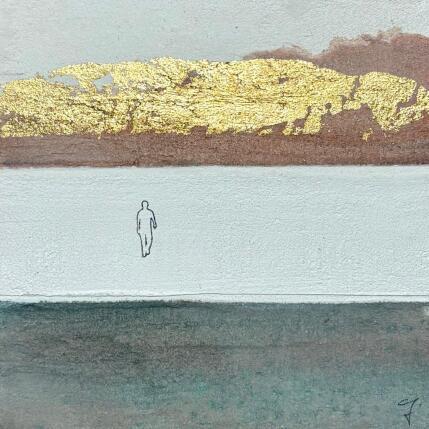 Peinture SULLA STRADA DI CASA par Roma Gaia | Tableau Matiérisme Acrylique, Sable Minimaliste