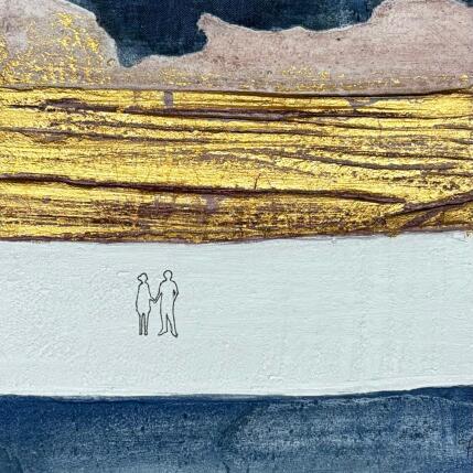 Peinture ROMEO AND JULIET par Roma Gaia | Tableau Matiérisme Acrylique, Sable Minimaliste