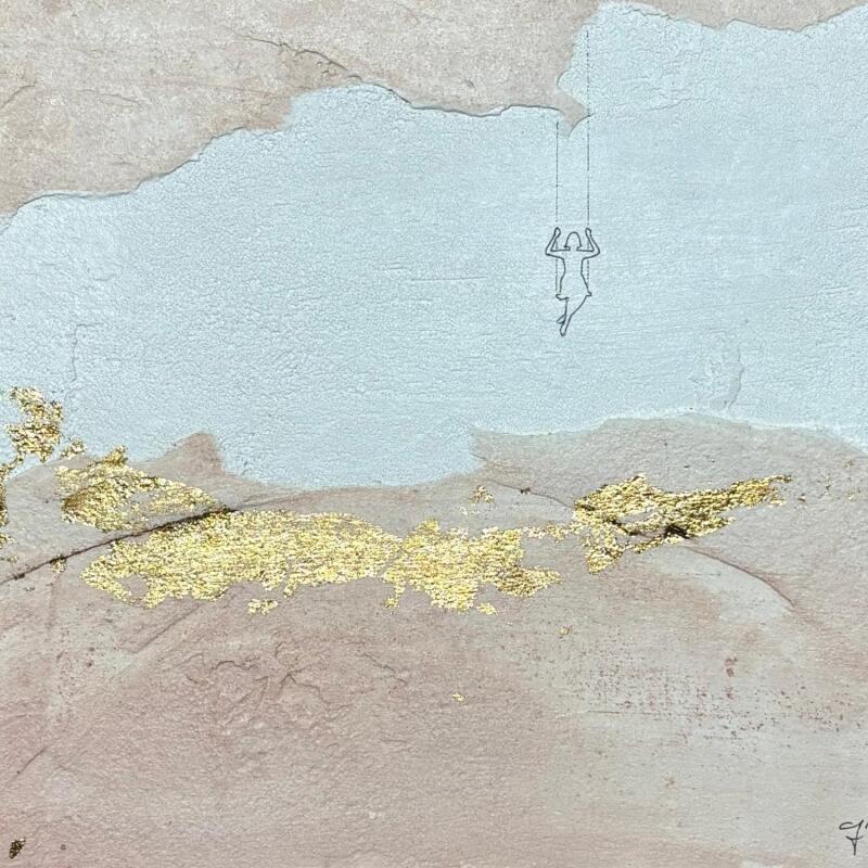 Peinture ESPRIMI UN DESIDERIO par Roma Gaia | Tableau Matiérisme Minimaliste Acrylique Sable