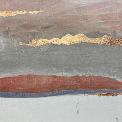 Peinture TOMORROW WILL COME par Roma Gaia | Tableau Matiérisme Acrylique, Sable Minimaliste