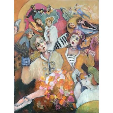 Peinture Rendez-vous jazzy par Garilli Nicole | Tableau Acrylique