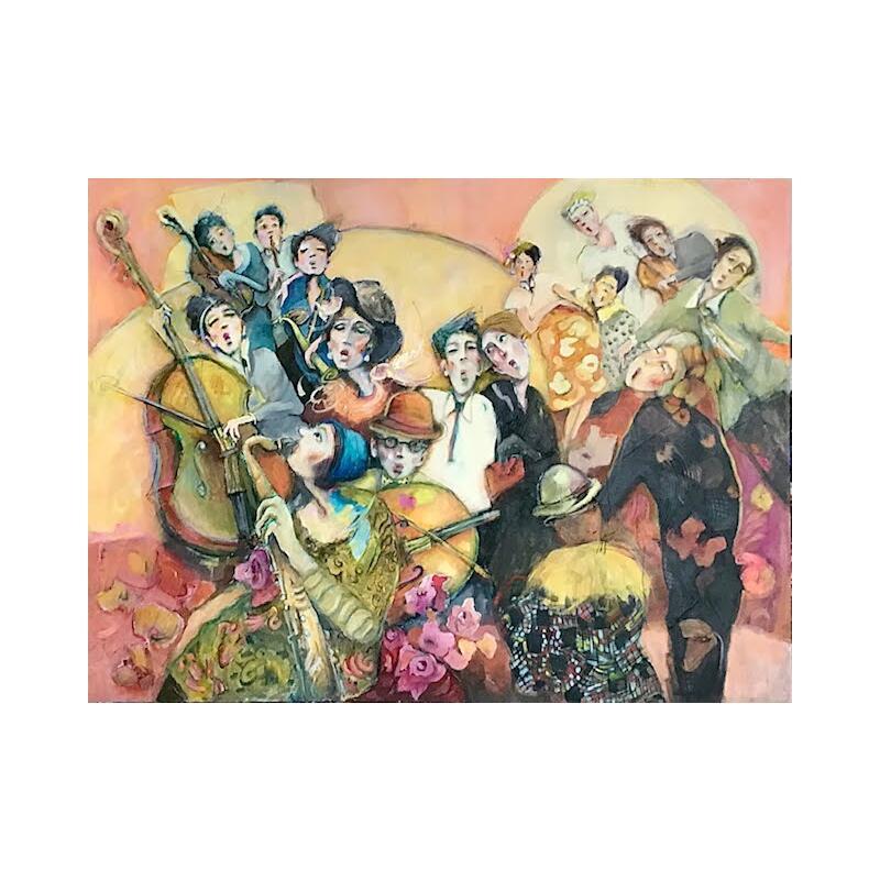 Peinture Les arts en fête par Garilli Nicole | Tableau Acrylique