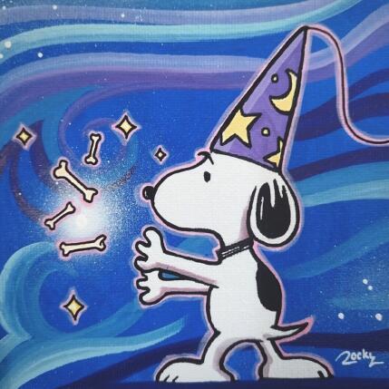 Painting Le magicien d'Os by Rocky Chaplin | Painting Pop-art Acrylic Pop icons