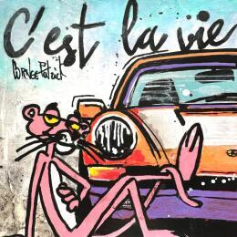 Peinture La Panthère rose et sa Porsche par Cornée Patrick | Tableau Pop-art Graffiti, Huile Cinéma, Enfant, Icones Pop
