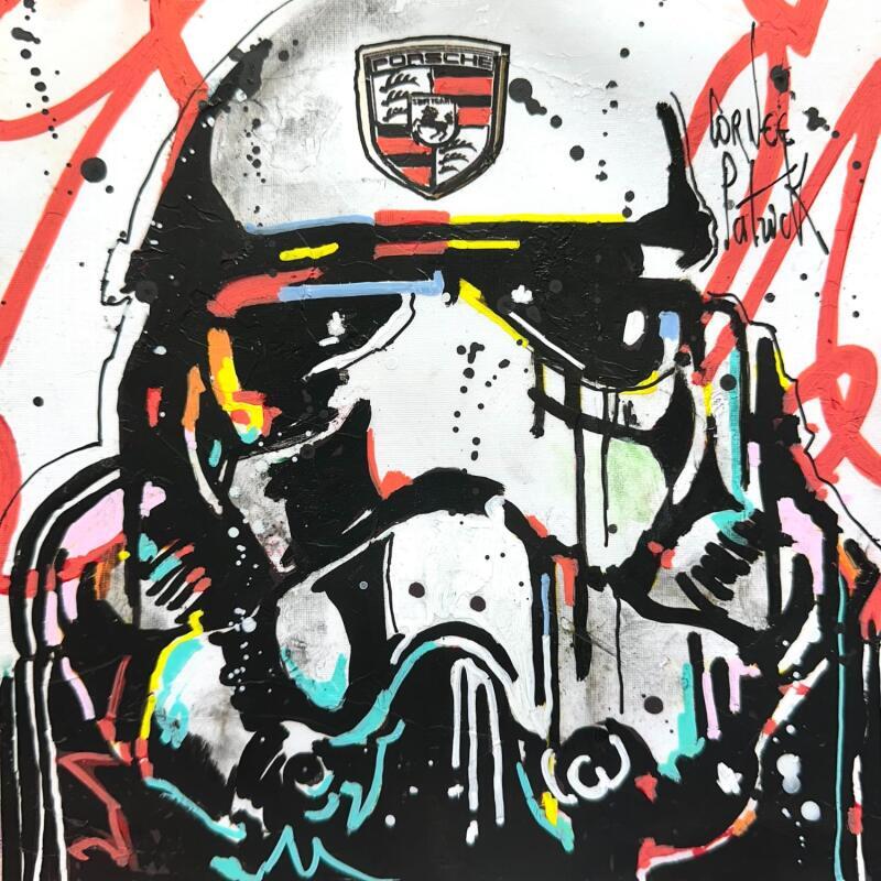 Painting Stormtrooper loves Porsches by Cornée Patrick | Painting Pop-art Cinema Pop icons Child Graffiti Oil