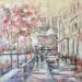 Pintura Octobre rose por Solveiga | Pintura Impressionism Urbano Aceite Acrílico