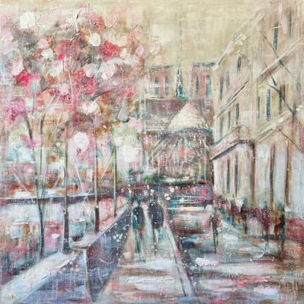 Pintura Octobre rose por Solveiga | Pintura Impressionism Aceite, Acrílico Urbano