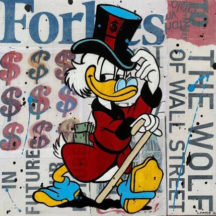 Peinture F4  the wolf of wall street par Marie G.  | Tableau Pop-art Acrylique, Bois, Collage Icones Pop