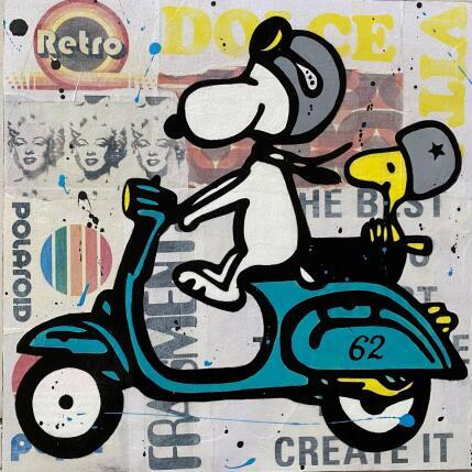 Peinture F4  Dolce vita par Marie G.  | Tableau Pop-art Acrylique, Bois, Collage Icones Pop