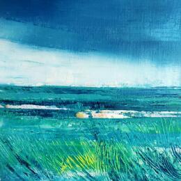 Painting Mer verte by Levesque Emmanuelle | Painting  Oil