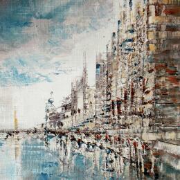 Painting Ciel d'hiver by Levesque Emmanuelle | Painting  Oil