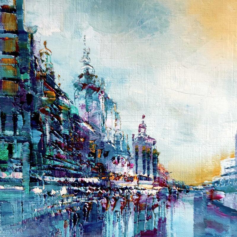 Painting Allure mauve by Levesque Emmanuelle | Painting Oil