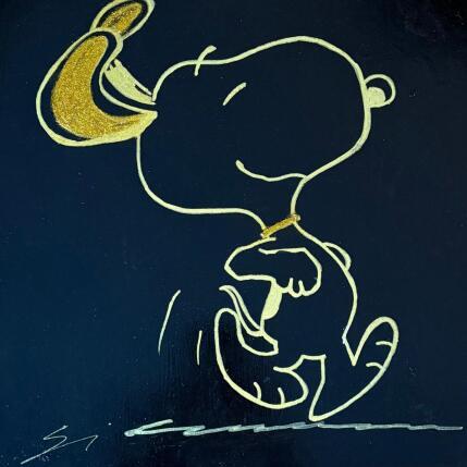 Painting Happy snoopy by Mestres Sergi | Painting Pop-art Acrylic, Graffiti Pop icons