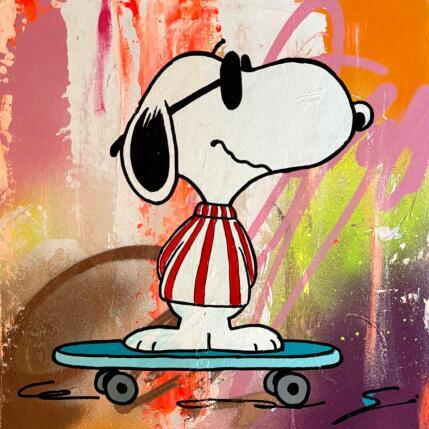 Painting Atleti snoopy by Mestres Sergi | Painting Pop-art Acrylic, Graffiti Pop icons