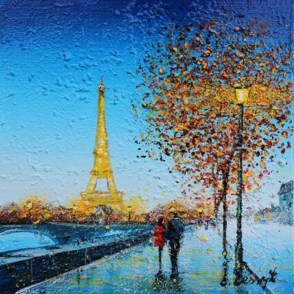 Peinture On est bien à Paris, non ? par Dessapt Elika | Tableau Impressionnisme Acrylique, Sable