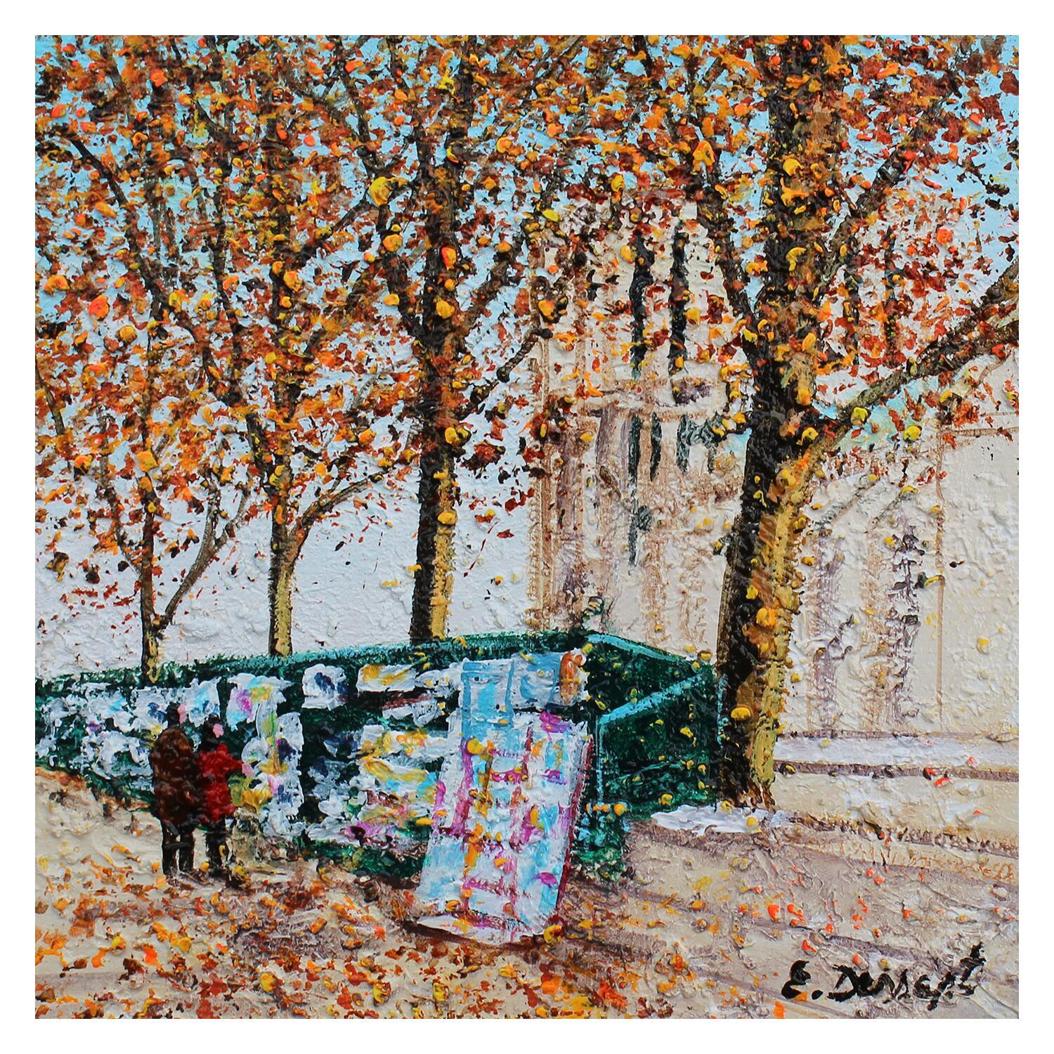 Peinture Les livres de Notre-Dame par Dessapt Elika | Carré d'artistes Peinture Les livres de Notre-Dame par Dessapt Elika | Carré d'artistes