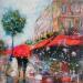 Gemälde Café de Paris  von Solveiga | Gemälde Acryl