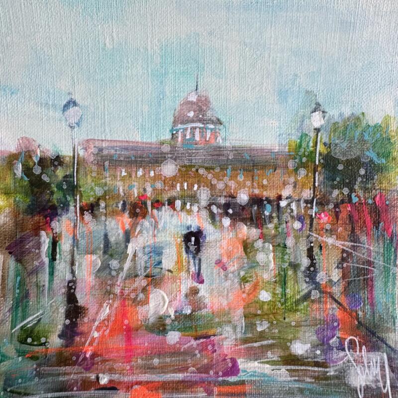 Gemälde Rainy Paris  von Solveiga | Gemälde Acryl