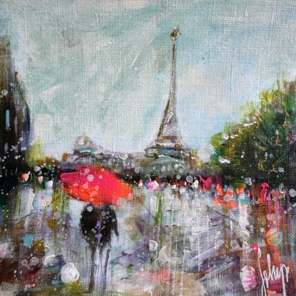 Painting Promenade parisienne by Solveiga | Painting Acrylic