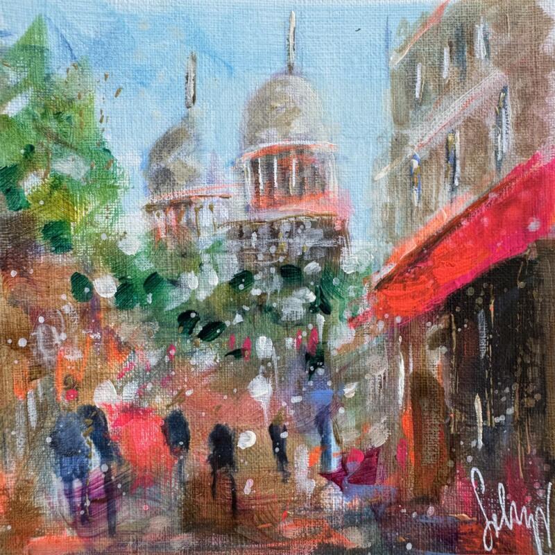 Peinture Sur la butte  par Solveiga | Tableau Acrylique