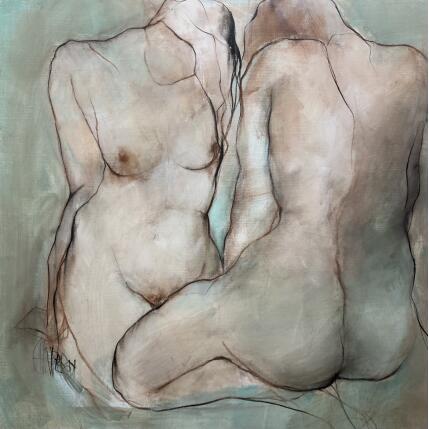 Peinture Les coprs se souviennent par Chaperon Martine | Tableau Figuratif Acrylique Nu