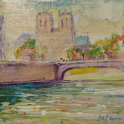 Painting Pont Saint-Michel by Yavru Irfan | Painting Figurative Oil