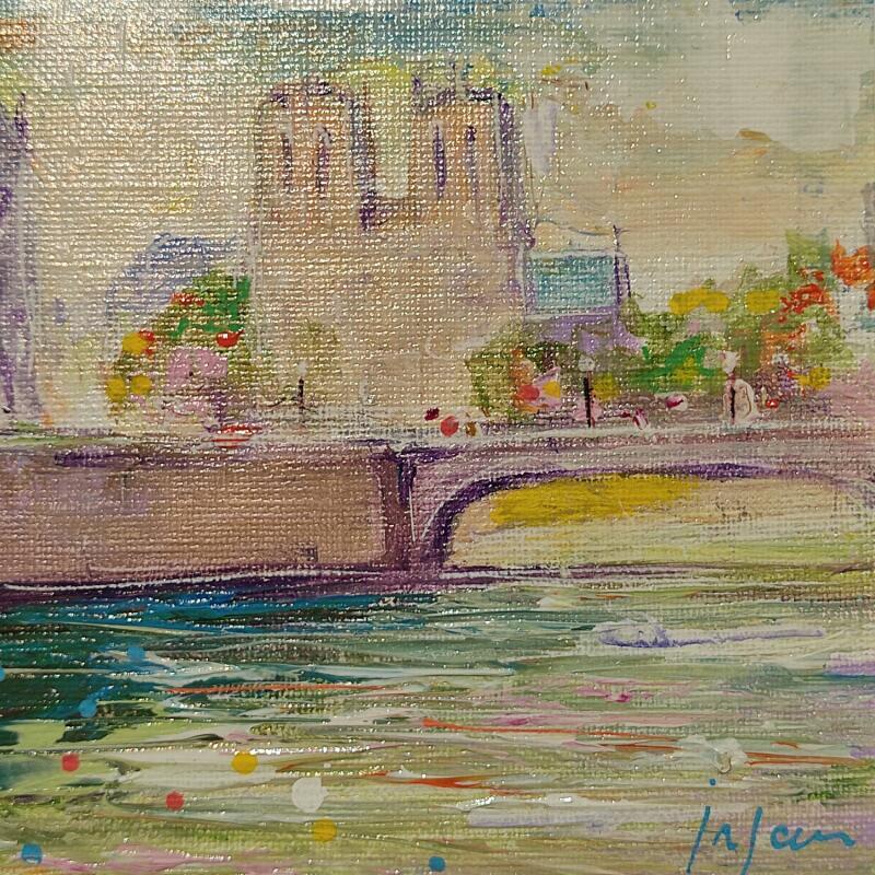 Peinture Pont Saint-Michel par Yavru Irfan | Tableau Figuratif Huile