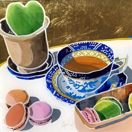 Peinture Pierre dut choisir entre la gourmandise et l'amour par Auriol Philippe | Tableau Figuratif Acrylique, Plexiglas, Posca Natures mortes