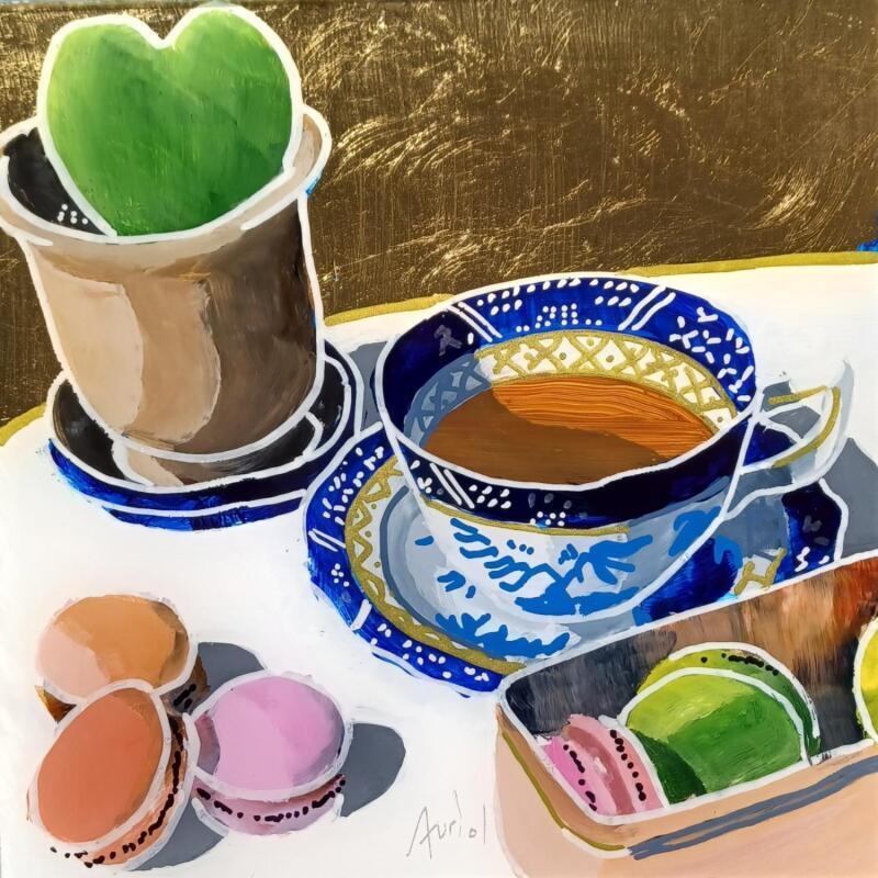 Peinture Pierre dut choisir entre la gourmandise et l'amour par Auriol Philippe | Tableau Figuratif Natures mortes Plexiglas Acrylique Posca