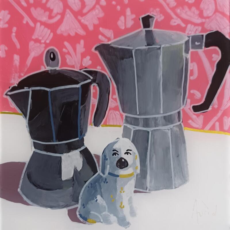 Gemälde Pourtant Dodi préférait le thé  von Auriol Philippe | Gemälde Figurativ Stillleben Plexiglas Acryl Posca