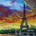 Peinture TORRE Y CIELO par Rodriguez Rio Martin | Tableau Figuratif Urbain Huile