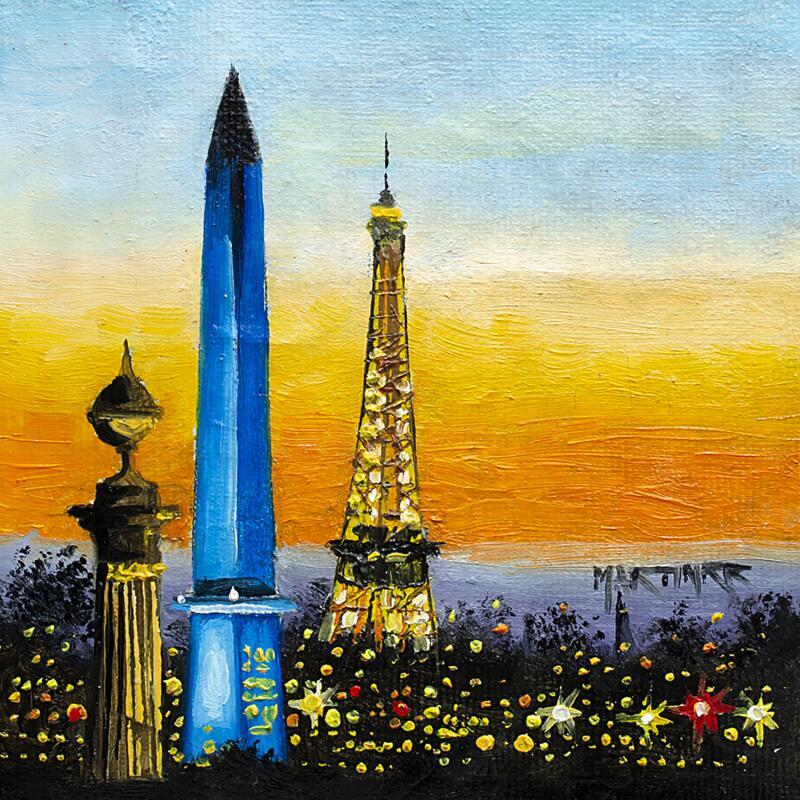 Gemälde TORRE Y OBELISCO von Rodriguez Rio Martin | Gemälde Figurativ Urban Öl